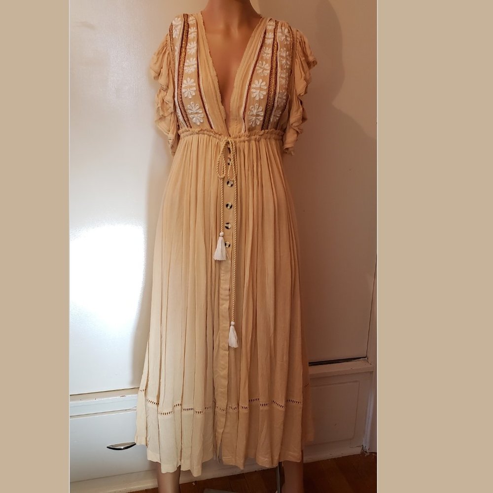 NWT Free People GARBANZO BEAN COMBO Dress, Size S. - Picture 6 of 8